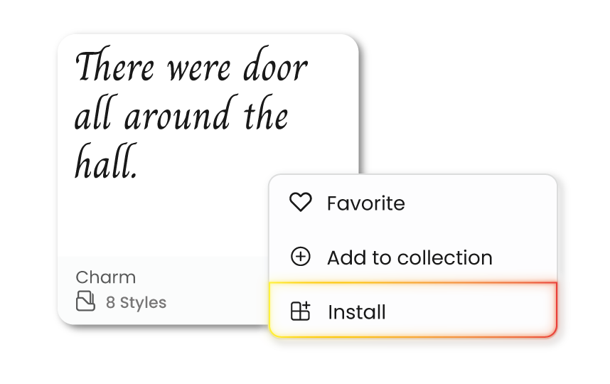 Install fonts from the app